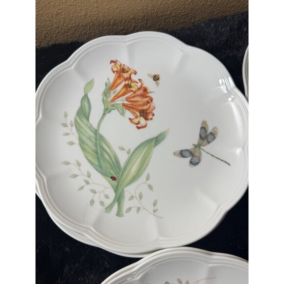 Lenox BUTTERFLY MEADOW Set of 4 Designs Lunch Plates  9 1/8" - Picture 4 of 9
